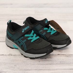 [NEW]ASICS Kid's PRE Venture 8 Pre-School Running Shoes, K12, Black/Baltic Jewel